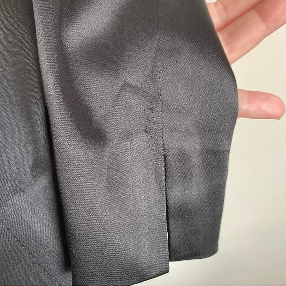 90s Y2K black satin straight leg pants S - Picture 8 of 11
